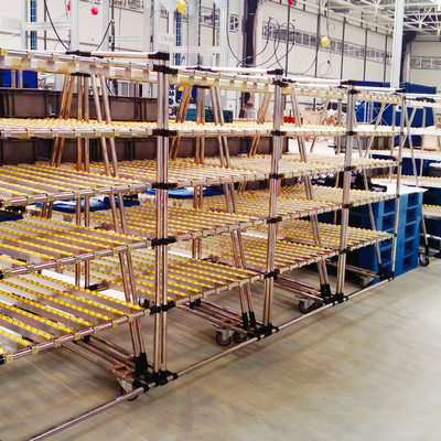 Aluminiumlegierung Leinen Rohr Flow Material Rack Karton Flow Rack Schwerkraft-Roller-Rack Lagerhaus Lagerrack