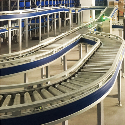 Kartonsortierung Fördersystem Flexible Schwerkraft Rollenfördersystem Logistik Sortierung Lagerlager Lagerregal