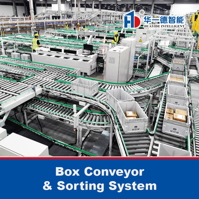 Kartonsortierung Fördersystem Flexible Schwerkraft Rollenfördersystem Logistik Sortierung Lagerlager Lagerregal
