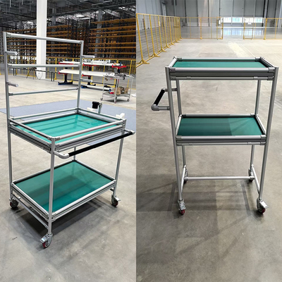 Material-Rack-System aus der dritten Generation Lean Pipe Aluminiumlegierung Tube Montieren Karren Handwagen