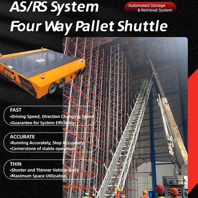 B13 ASRS Vierwege-Shuttle-System Schwerlast-Höherer Automatisierung Lagerlager Lagerhalle Stahl-Shuttle-Rack