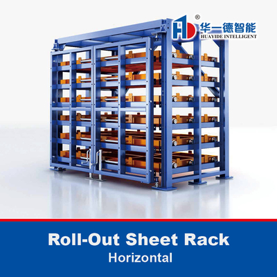 Ausrollen Metall-Struktur-Rack Schwerlast-Handbuch Horizontales Blech-Metall-Speicher-Rack Industriezweck