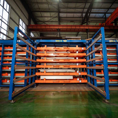 Ausrollen Metall-Struktur-Rack Schwerlast-Handbuch Horizontales Blech-Metall-Speicher-Rack Industriezweck