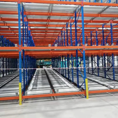 B43 Lagersystem für Schwerkraft-Palettenregale Karton-Flow-Rollerregal Lebendpalettenregal