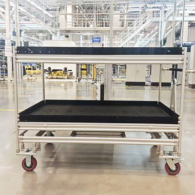 Aluminiumlegierung der dritten Generation Leinen Rohrmaterialregal für Automobilteile Leinen Rohr Trolley Rack für Autoteile Lagerung und Transport
