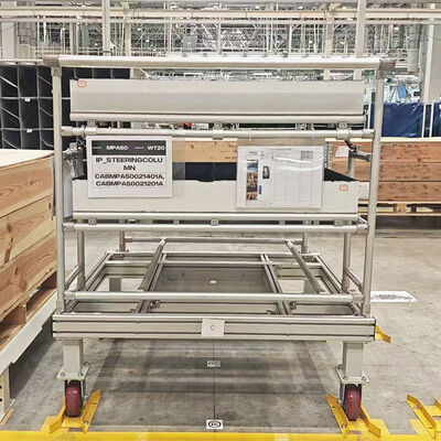 Aluminiumlegierung der dritten Generation Leinen Rohrmaterialregal für Automobilteile Leinen Rohr Trolley Rack für Autoteile Lagerung und Transport