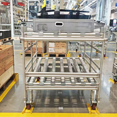 Aluminiumlegierung der dritten Generation Leinen Rohrmaterialregal für Automobilteile Leinen Rohr Trolley Rack für Autoteile Lagerung und Transport
