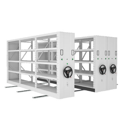 Elektrische mobile Regale, handkurbelbetrieben, kompakte verschiebbare Regale, Hochdichte Regale