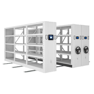 Elektrische mobile Regale, handkurbelbetrieben, kompakte verschiebbare Regale, Hochdichte Regale