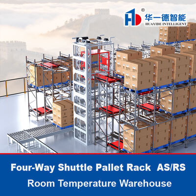 Vierwege-Shuttle-Palette ASRS Raumtemperatur Lagerhaus Automatisches Speicher- und Abholsystem Radio-Shuttle-Rack