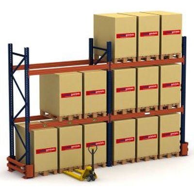 4000 kg pro Stufe Schwerlast-Palettenregal mit 80×60 RHS-Strahl
