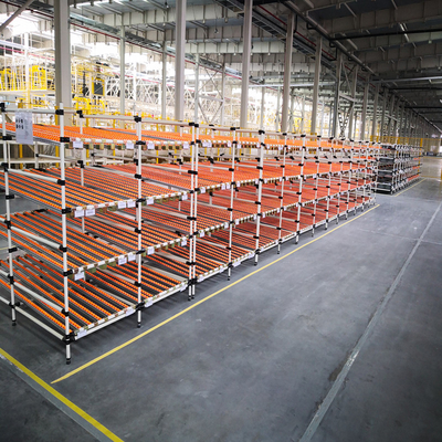 B47: Warenflussregal für Kartonlagerung, Schwerkraft-Rollregal, Karton-Fließregal