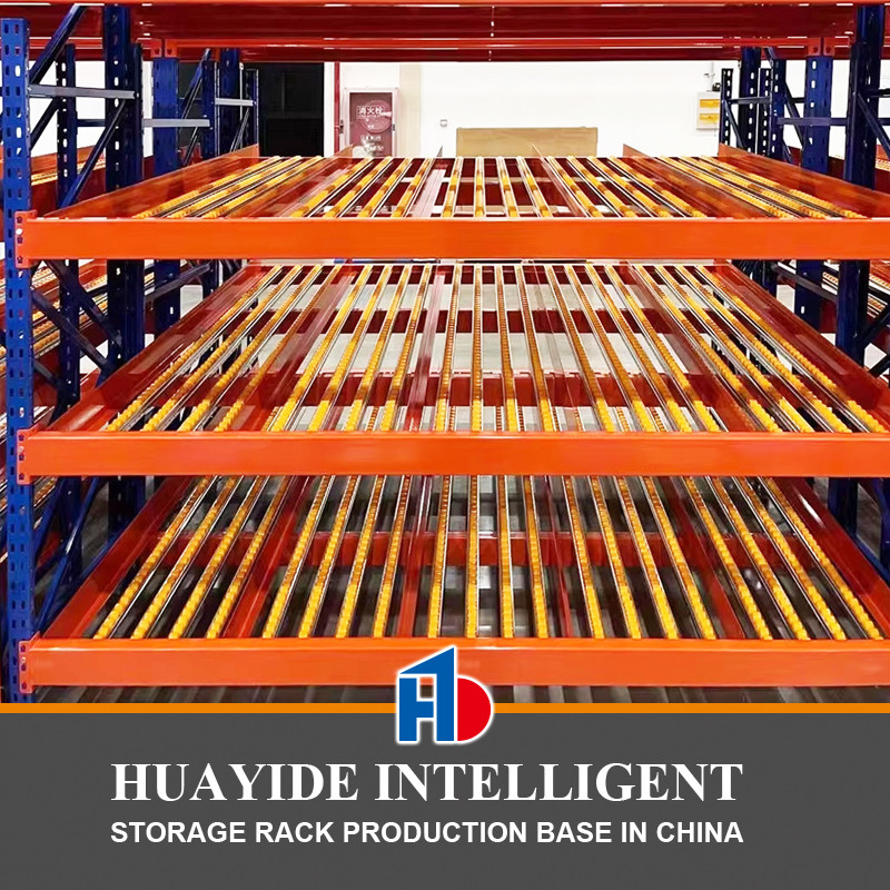 A24: Karton-Flow Racking Gravity Roller Racking Rollenförderständer mit Aluminiumlegierungswalzen
