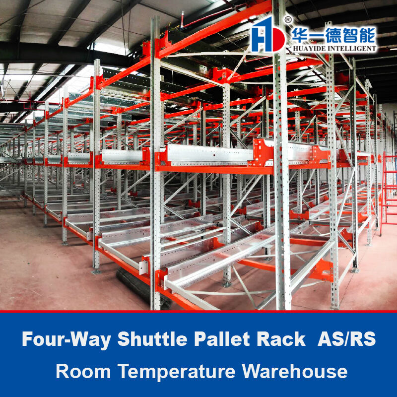 Vierwege-Shuttle-Palette ASRS Raumtemperatur Lagerhaus Automatisches Speicher- und Abholsystem Radio-Shuttle-Rack